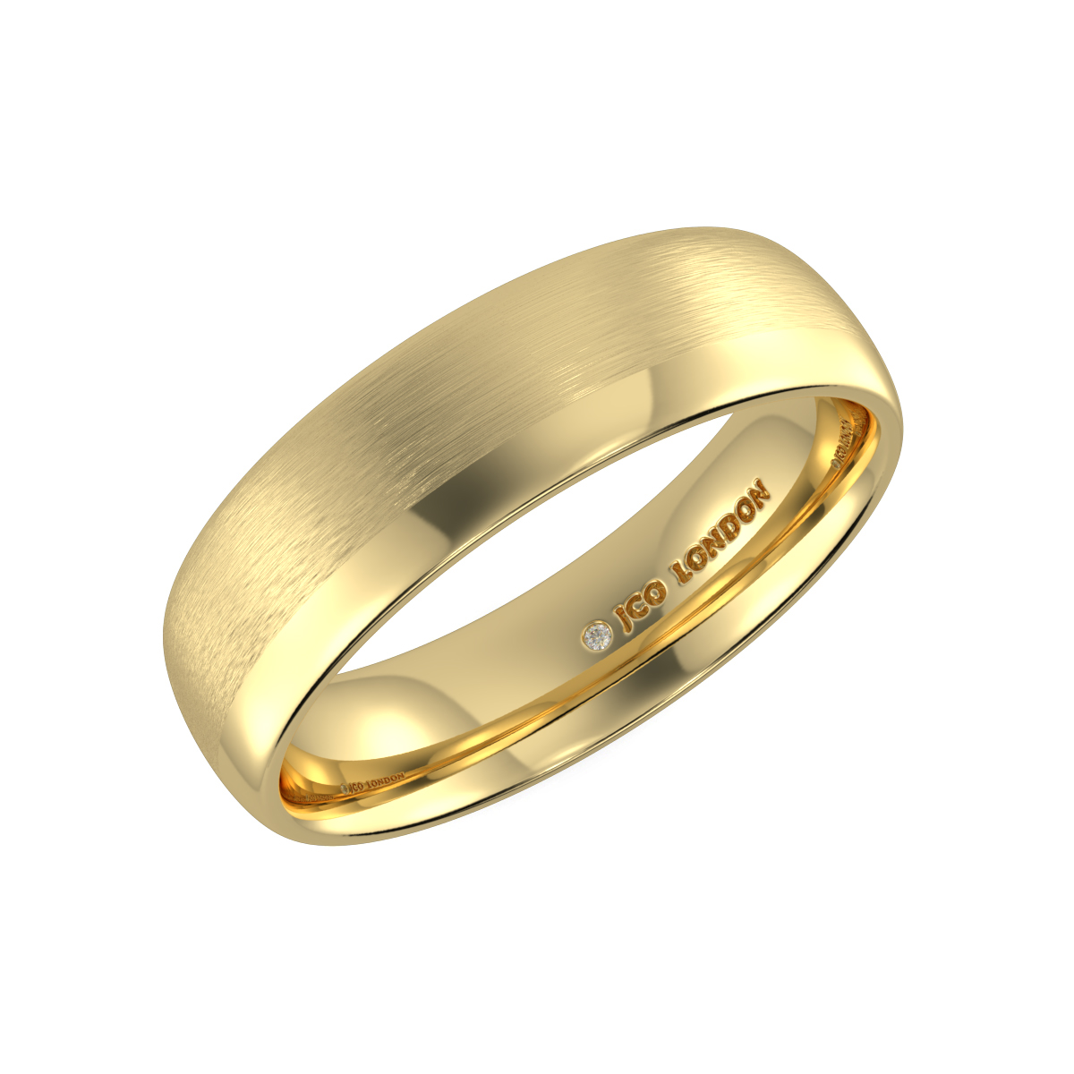 Shallow Court Plain Wedding Band