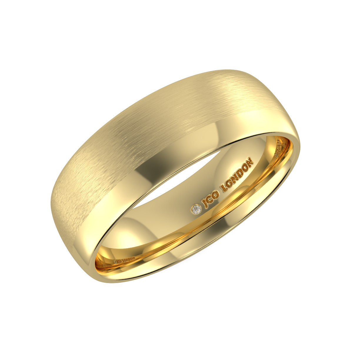 Shallow Court Plain Wedding Band