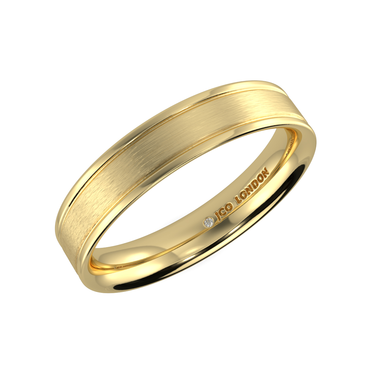 Flat Court Plain Wedding Band