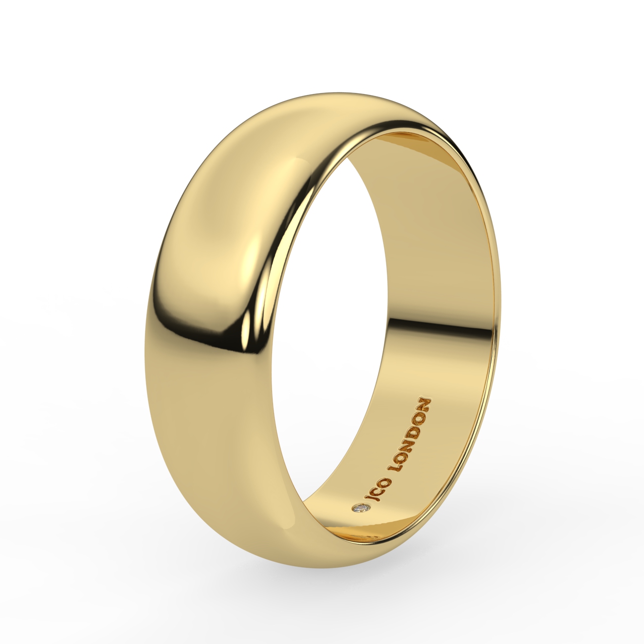 D Shape Plain Wedding Band