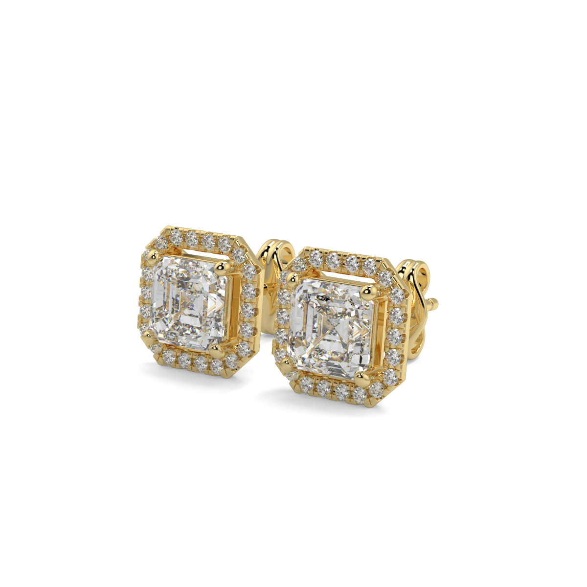 Halo Diamond Earrings