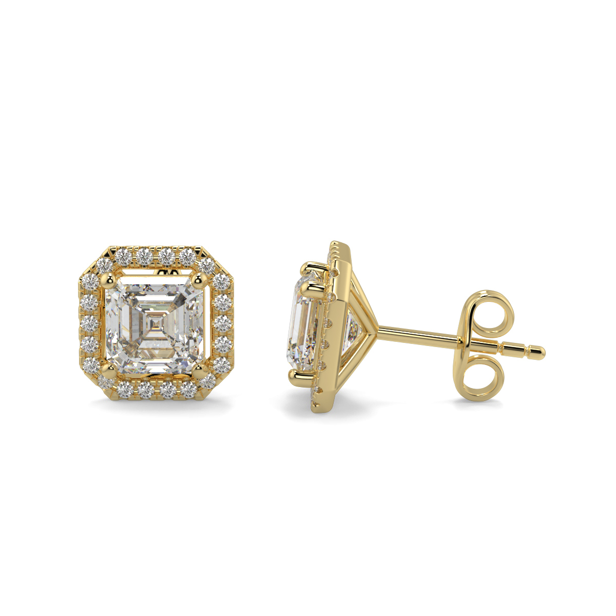 Halo Diamond Earrings