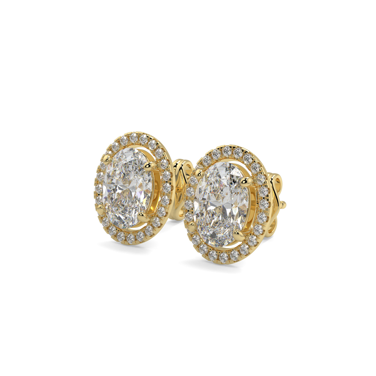 Halo Diamond Earrings