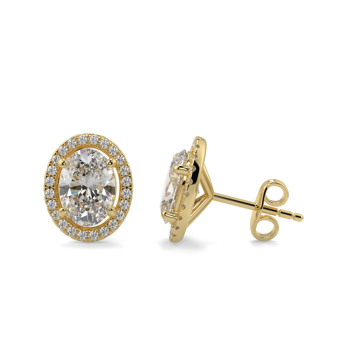 Halo Diamond Earrings