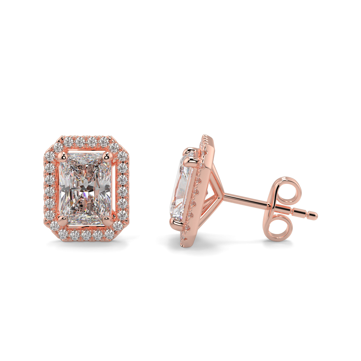 Halo Diamond Earrings