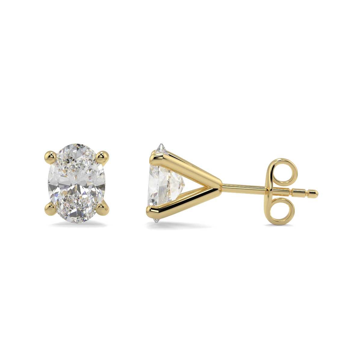 Solitaire Diamond Earrings