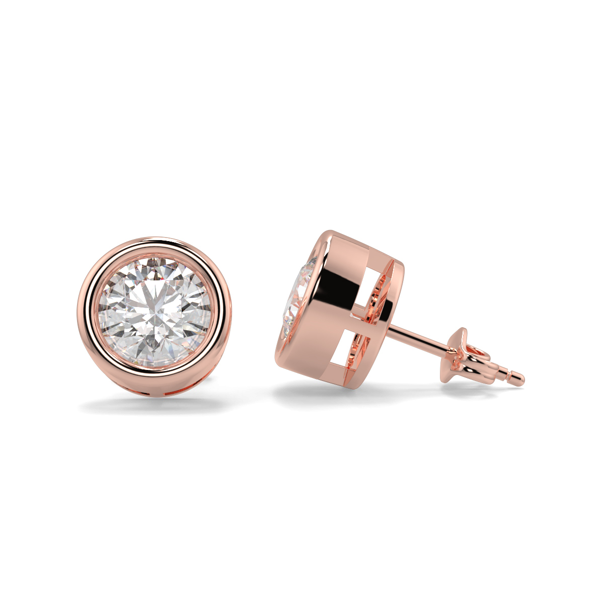 Solitaire Diamond Earrings