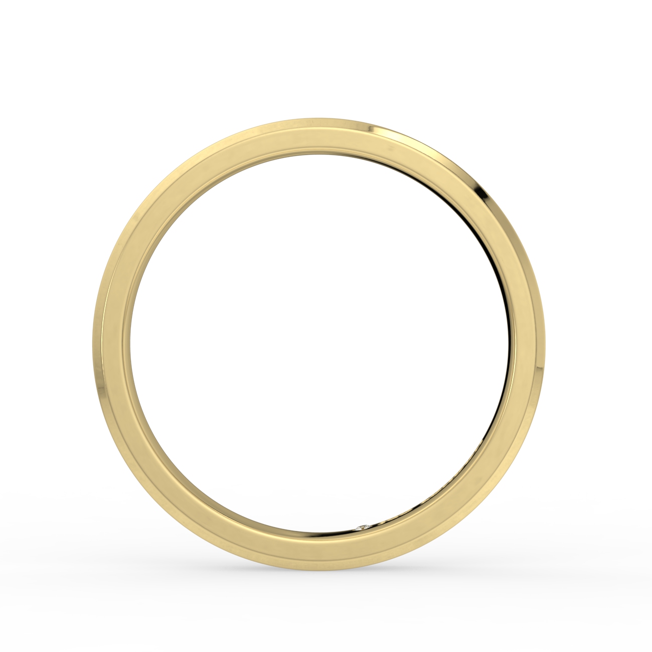 Flat Bevel Plain Wedding Band