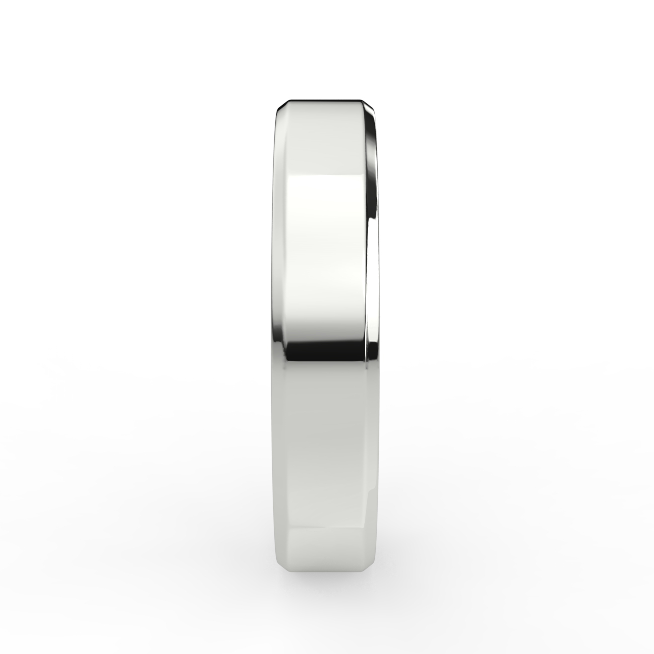 Flat Court Bevel Plain Wedding Band