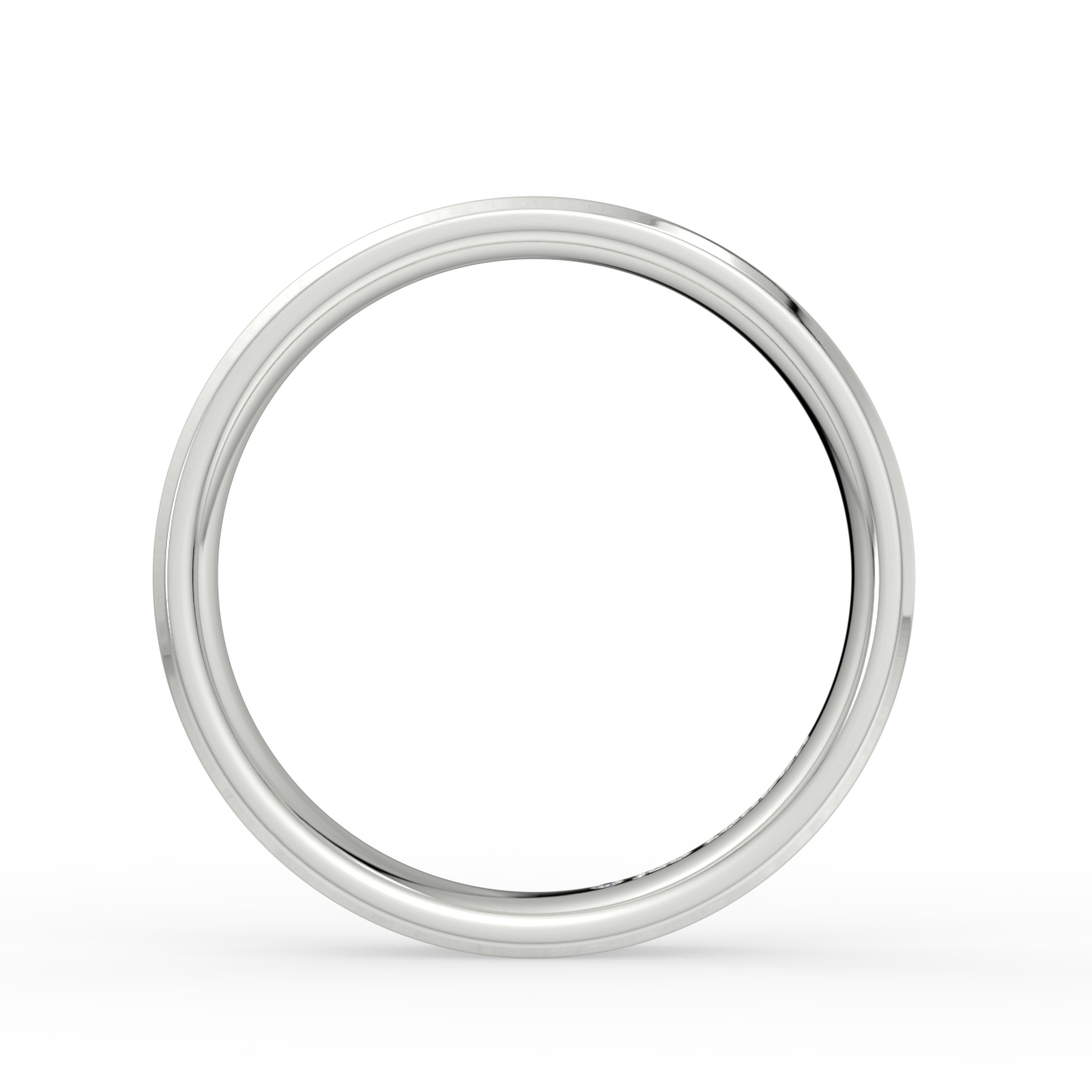 Flat Court Bevel Plain Wedding Band