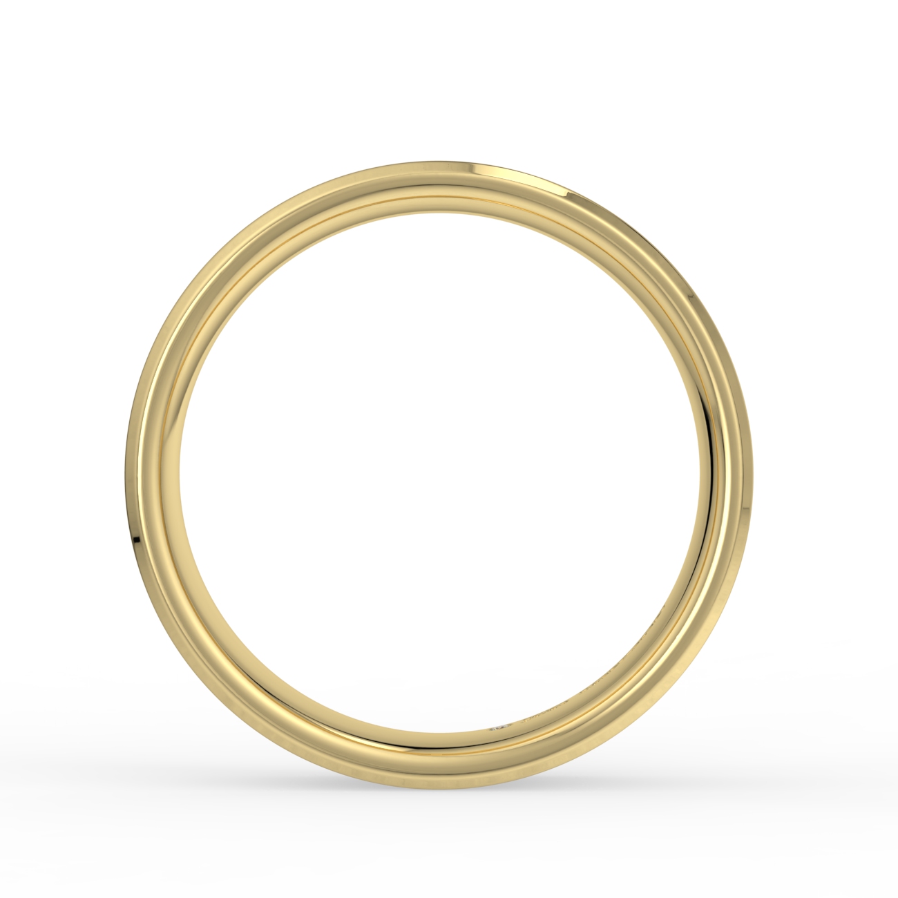 Flat Court Bevel Plain Wedding Band