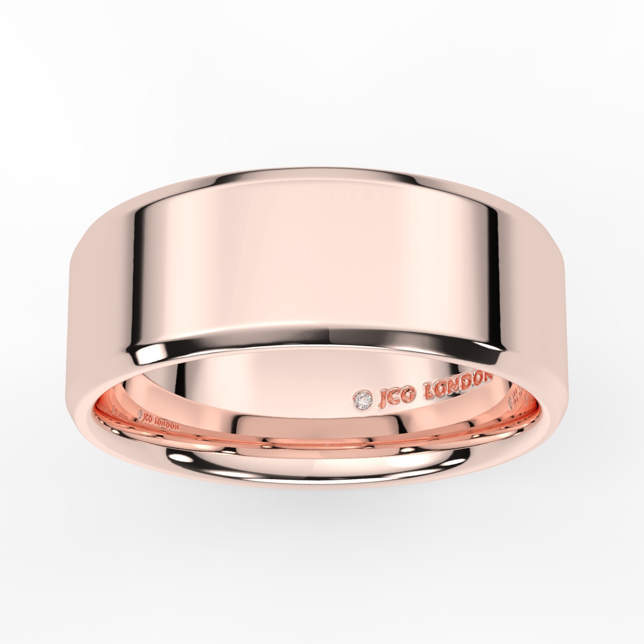 Flat Court Bevel Plain Wedding Band