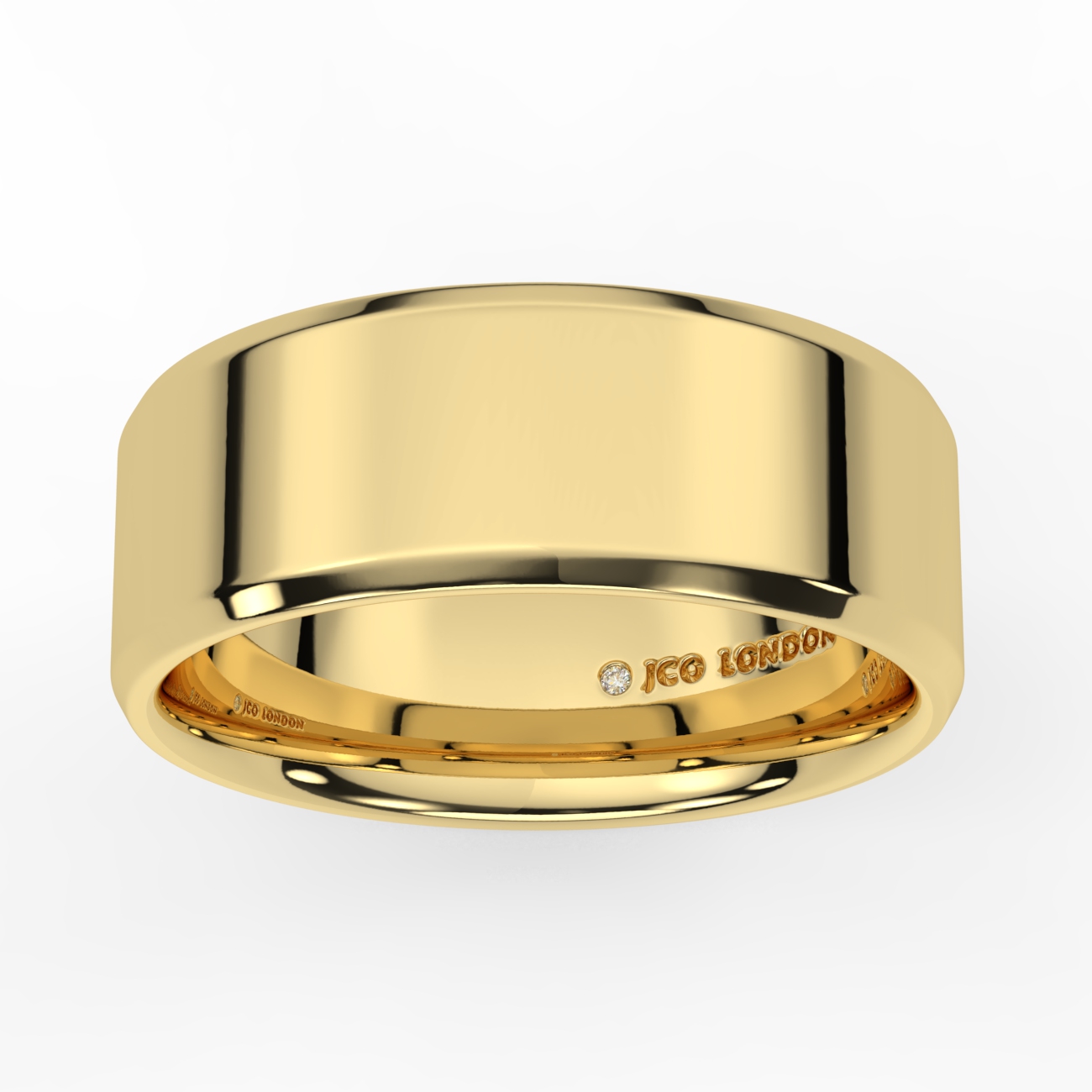 Flat Court Bevel Plain Wedding Band