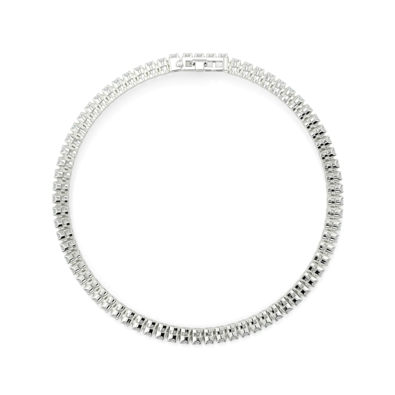 1 CT Lab Grown Daisy Diamond Tennis Bracelet Micro Set In Platinum