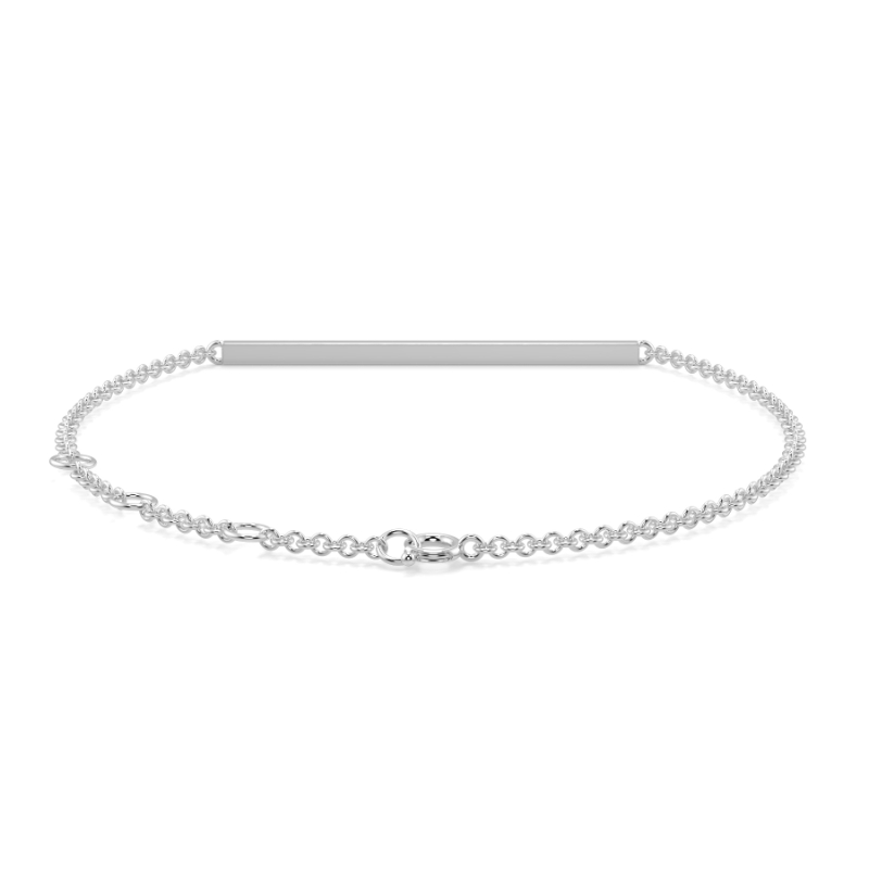 0.25 CT Lab Grown Dimaond Bar Pave Bracelet Pave Set In Platinum