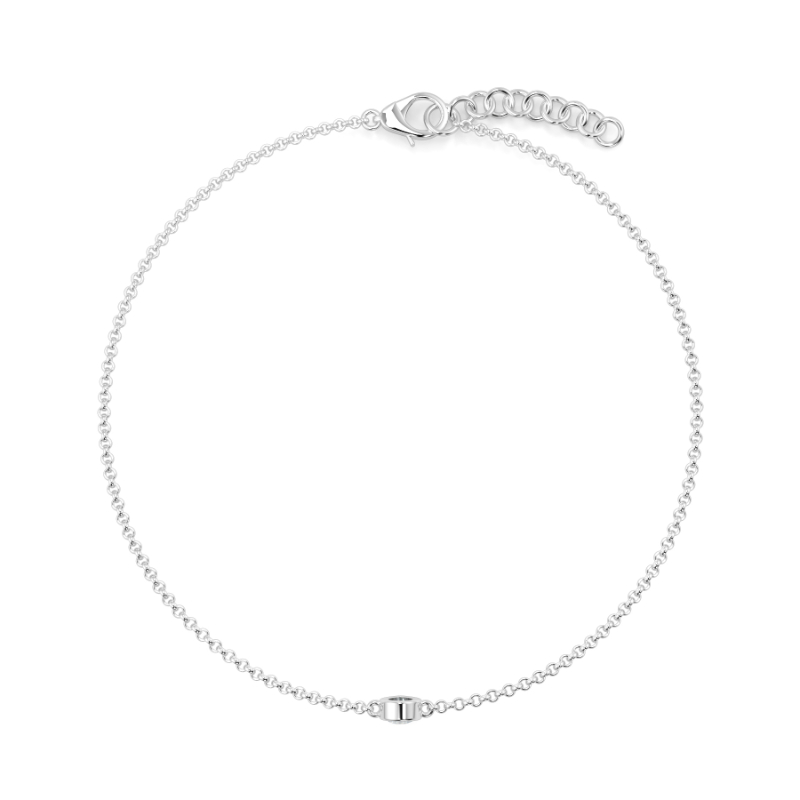 0.15 CT Lab Grown Pear Diamond Chain Bracelet Bezel Set In Platinum